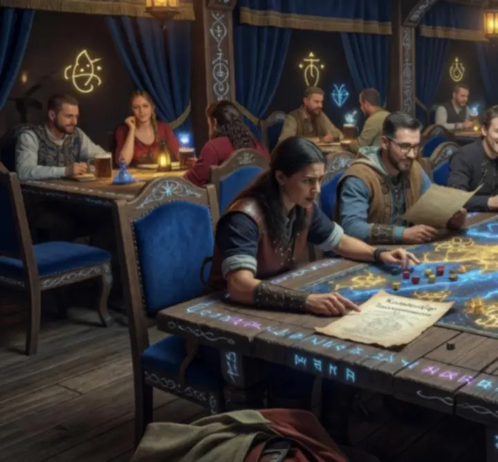 Magyar fantasy és RPG játékosok közösségi gyűjtőhelye holografikus felületekkel
