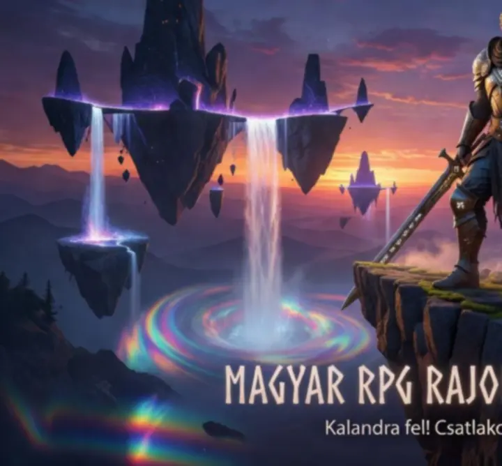 Cinematikus fantasy harcos és mágus egy magyar RPG világ kapujában